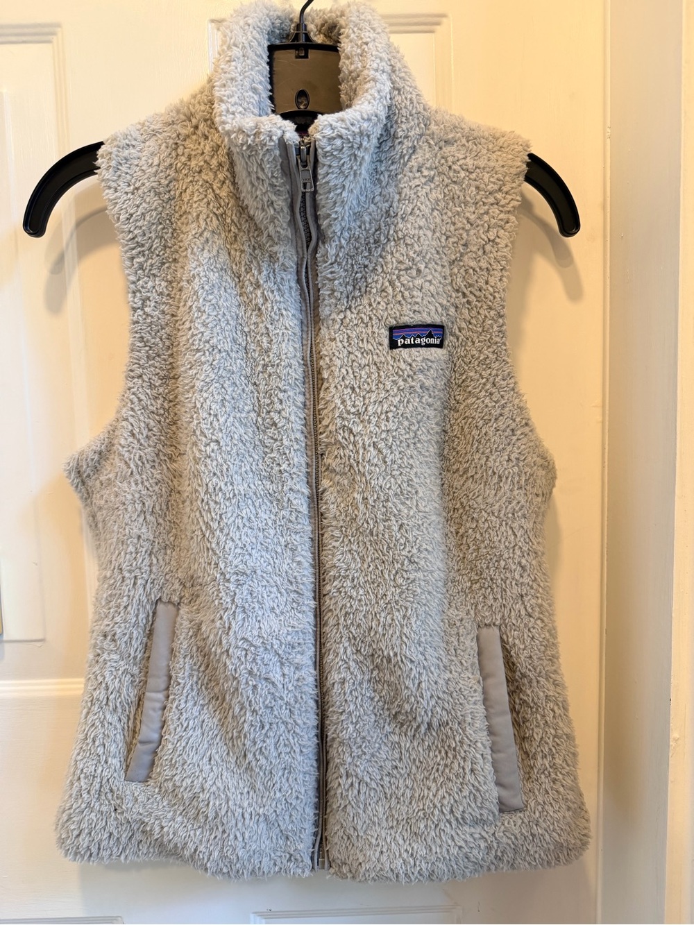Patagonia Kids Light Gray Sherpa Fleece Vest